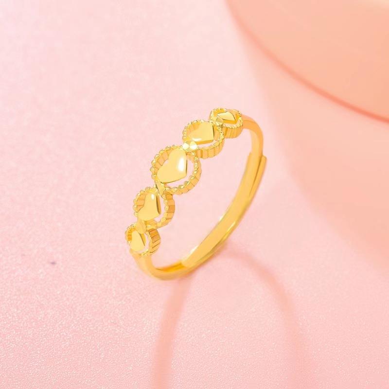 Wholesale Valentine's Day Adjustable Copper Plated Love Rings